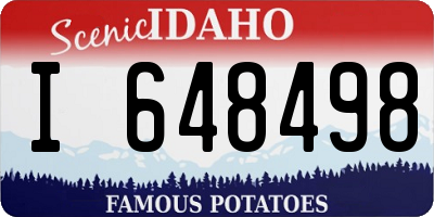 ID license plate I648498