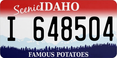 ID license plate I648504