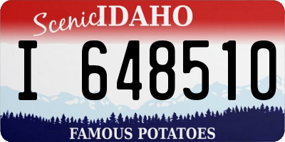 ID license plate I648510