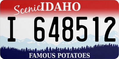ID license plate I648512