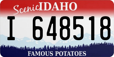 ID license plate I648518