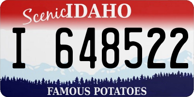 ID license plate I648522