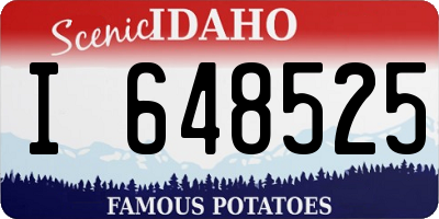 ID license plate I648525