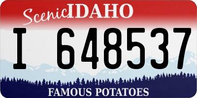 ID license plate I648537