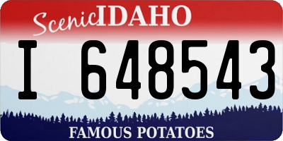 ID license plate I648543