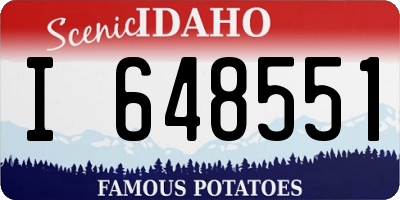 ID license plate I648551