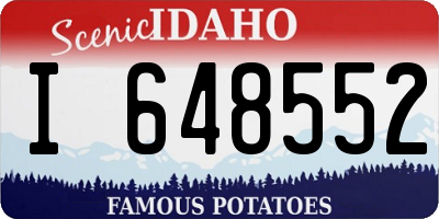 ID license plate I648552