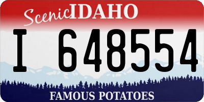 ID license plate I648554