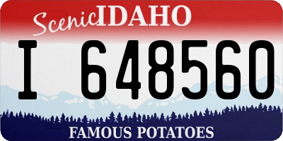 ID license plate I648560