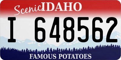 ID license plate I648562