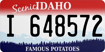 ID license plate I648572