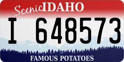 ID license plate I648573