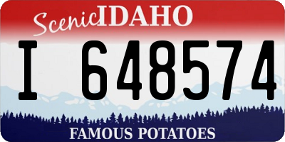 ID license plate I648574
