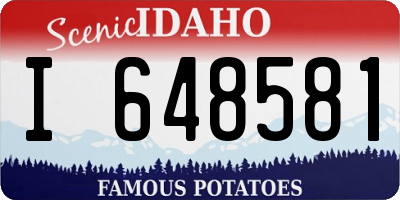 ID license plate I648581