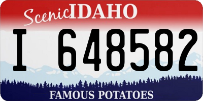 ID license plate I648582