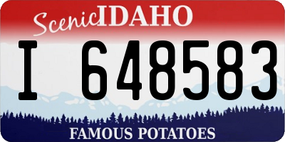 ID license plate I648583