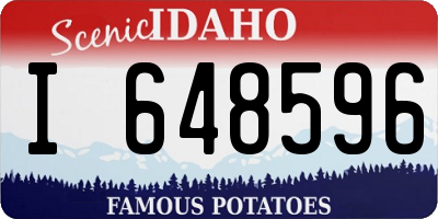 ID license plate I648596