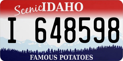 ID license plate I648598