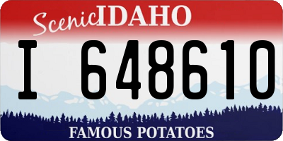 ID license plate I648610
