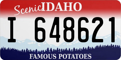 ID license plate I648621