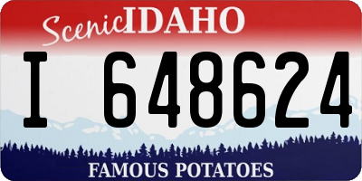 ID license plate I648624