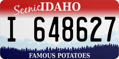 ID license plate I648627