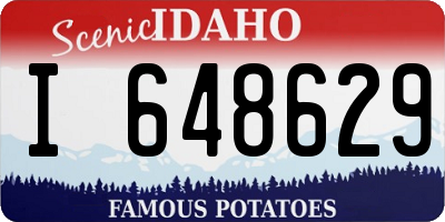 ID license plate I648629