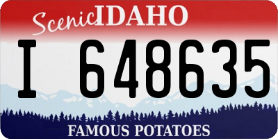 ID license plate I648635