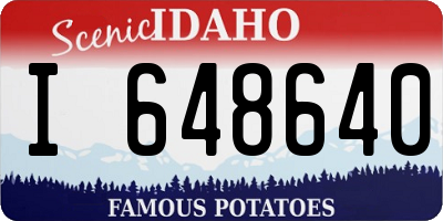 ID license plate I648640