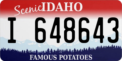 ID license plate I648643