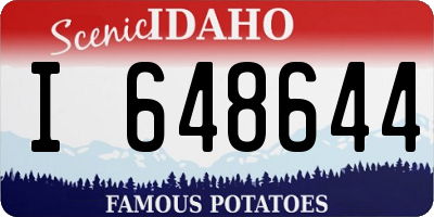ID license plate I648644