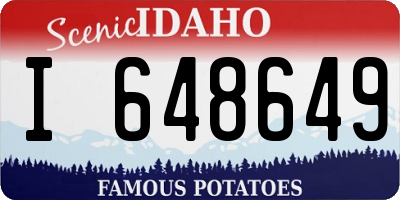 ID license plate I648649