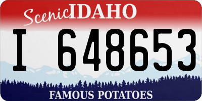 ID license plate I648653