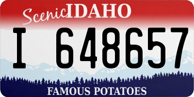 ID license plate I648657