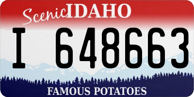 ID license plate I648663