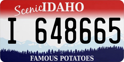 ID license plate I648665