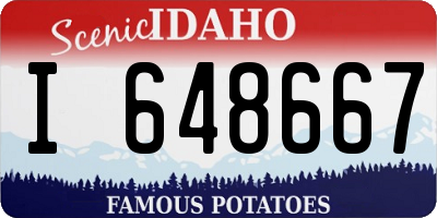 ID license plate I648667