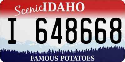 ID license plate I648668