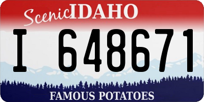 ID license plate I648671