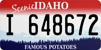 ID license plate I648672