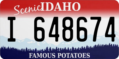ID license plate I648674