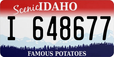ID license plate I648677