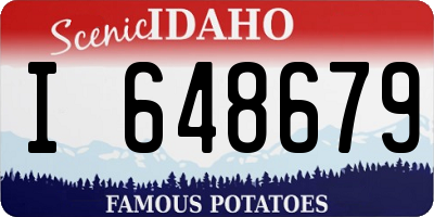 ID license plate I648679