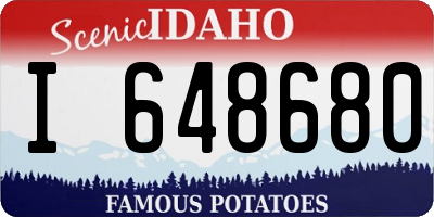 ID license plate I648680