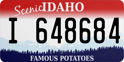 ID license plate I648684