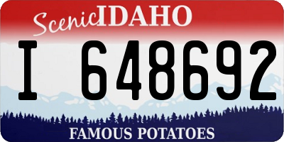 ID license plate I648692