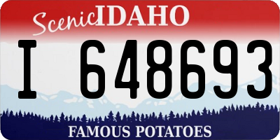ID license plate I648693