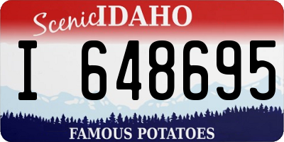 ID license plate I648695