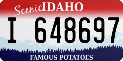 ID license plate I648697