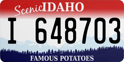 ID license plate I648703